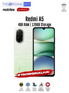 Redmi A5 - 4GB RAM - 128GB Storage - PTA Approved - 12 Months Warranty - Gold - The Original Bro Mobiles - TOB36